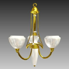 Brass Material Chandelier Pendant Light 3d model