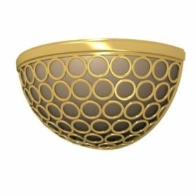 Antique Brass Lamp Shade Ceiling Lamp 3d model