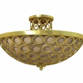 Brass Semi Luxury Ceiling Lights 3d model
