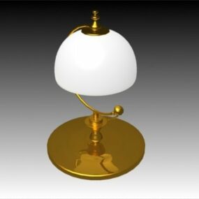 Nábytková mosazná stolní lampa 3D model