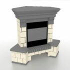 Antique Style Stone Home Fireplace