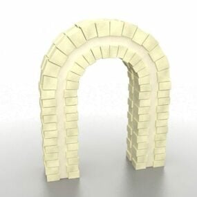 Arche de brique de jardin modèle 3D