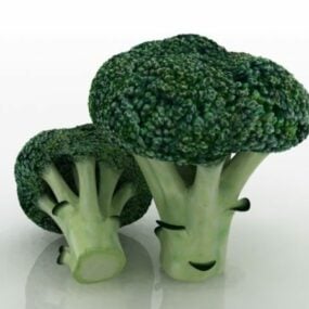 Broccoli vegetabilsk blomst Heads 3d model
