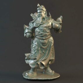 Gammel statue av Guan Yu 3d-modell