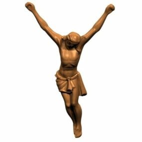 Crucified Christ Figure Statue 3d model