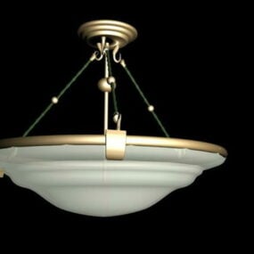 چراغ روشنایی آویز آنتیک برنز مدل سه بعدی