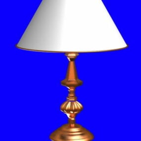 مصباح طاولة بقاعدة برونزية نموذج ثلاثي الأبعاد
