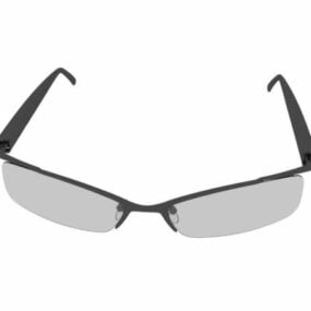Fashion Browline Glasses 3d model