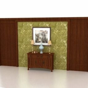 Accueil Feature Wall Chambre modèle 3D