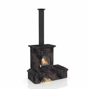 Buck Wood Stove Home Fireplace 3d model