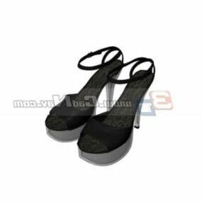High Heels Woman Sandals 3d model
