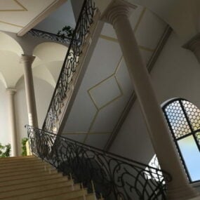 House Interior Stairway 3d model