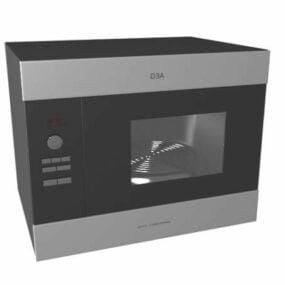Four à micro-ondes de cuisine intégré modèle 3D