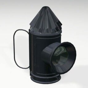 Gammal Bull Eye Lantern 3d-modell