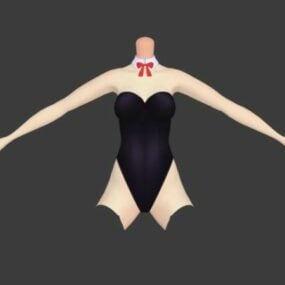 Модна 3d модель костюма дівчинки-зайчика