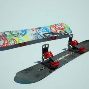 Mô hình 3d ván trượt tuyết thể thao Burton Vapor