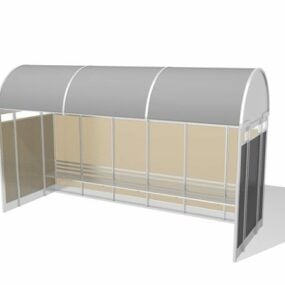 Street City Bus Stop Shelters 3d-modell
