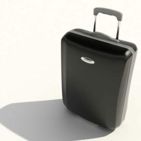 مدل سه بعدی چمدان کالسکه مشکی تجاری