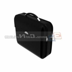 Business Black Briefcase Bag 3d model