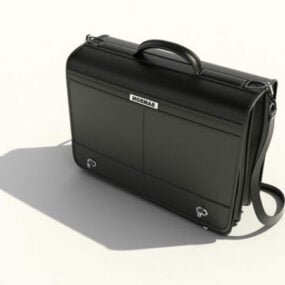 Business Man Leather Briefcase 3d model