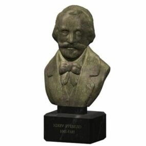 Giuseppe Verdi Büste Statue 3D-Modell