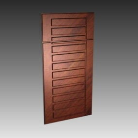 3д модель дизайна деревянных дверей шкафа