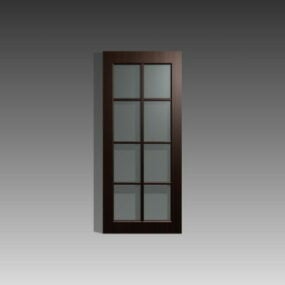 Wooden Cabinet Glass Door Inserts 3d model