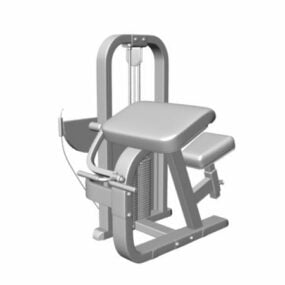 केबल लैट पुल डाउन जिम व्यायाम मशीन 3डी मॉडल