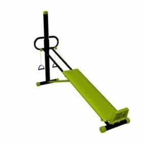 Cable Row Outdoor Gym Bench 3d-modell