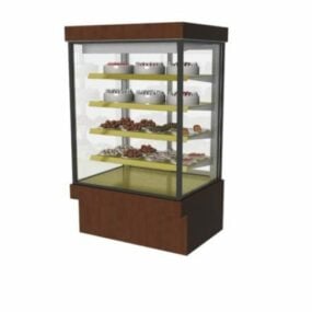 Cake Cabinet Counter Bakery Shop 3d model