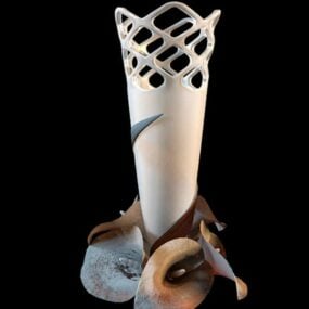 马蹄莲装饰花瓶3d模型