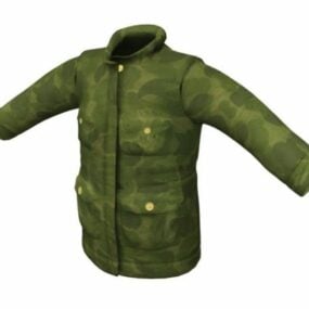 3д модель камуфляжного пальто для мужчин