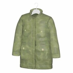 3д модель камуфляжного модного пальто