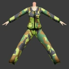 Camouflage Soldier Uniform 3d model