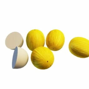 Canary Melon Fruit 3d-model