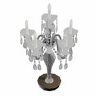 Antique Glass Candelabra Table Lamp