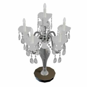 Lampe de table candélabre en verre antique modèle 3D