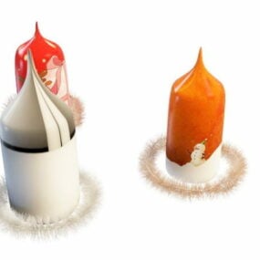 Christmas Candle Ornaments 3d model