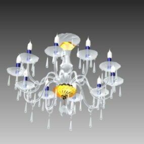 Candle Light Crystal Chandelier Design 3d model