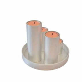 Household Candle Tray Holders 3d model