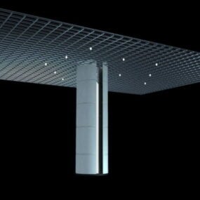 Architecture Canopy With Pillar 3d model
