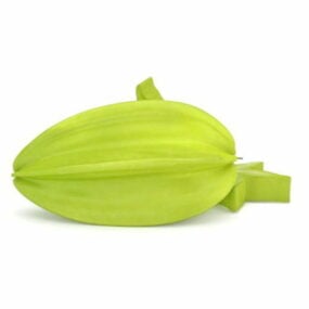 Carambola Fruit With Slice 3d model