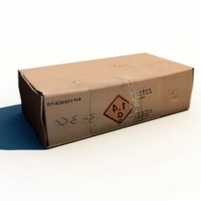 Подарункова картонна коробка 3d модель
