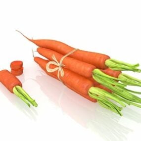 3D-Modell für Gemüse-Karotten-Lebensmittel