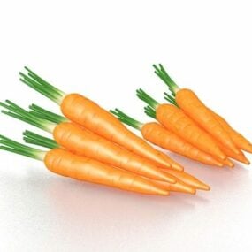 Zanahorias frescas vegetales modelo 3d