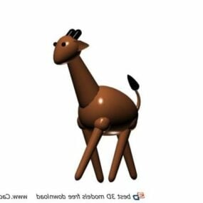 Cartoon Plastic Bath Toys Giraffe 3d model