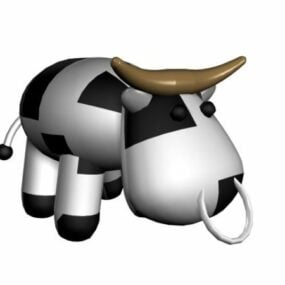 Ko djur svart vit päls 3d-modell