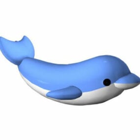 Kreslený 3D model hračky delfínů