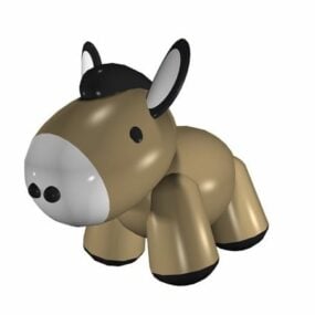 Cartoon Donkey Toy 3d model
