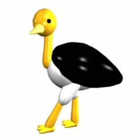 Cartoon Flamingo Toy 3d model